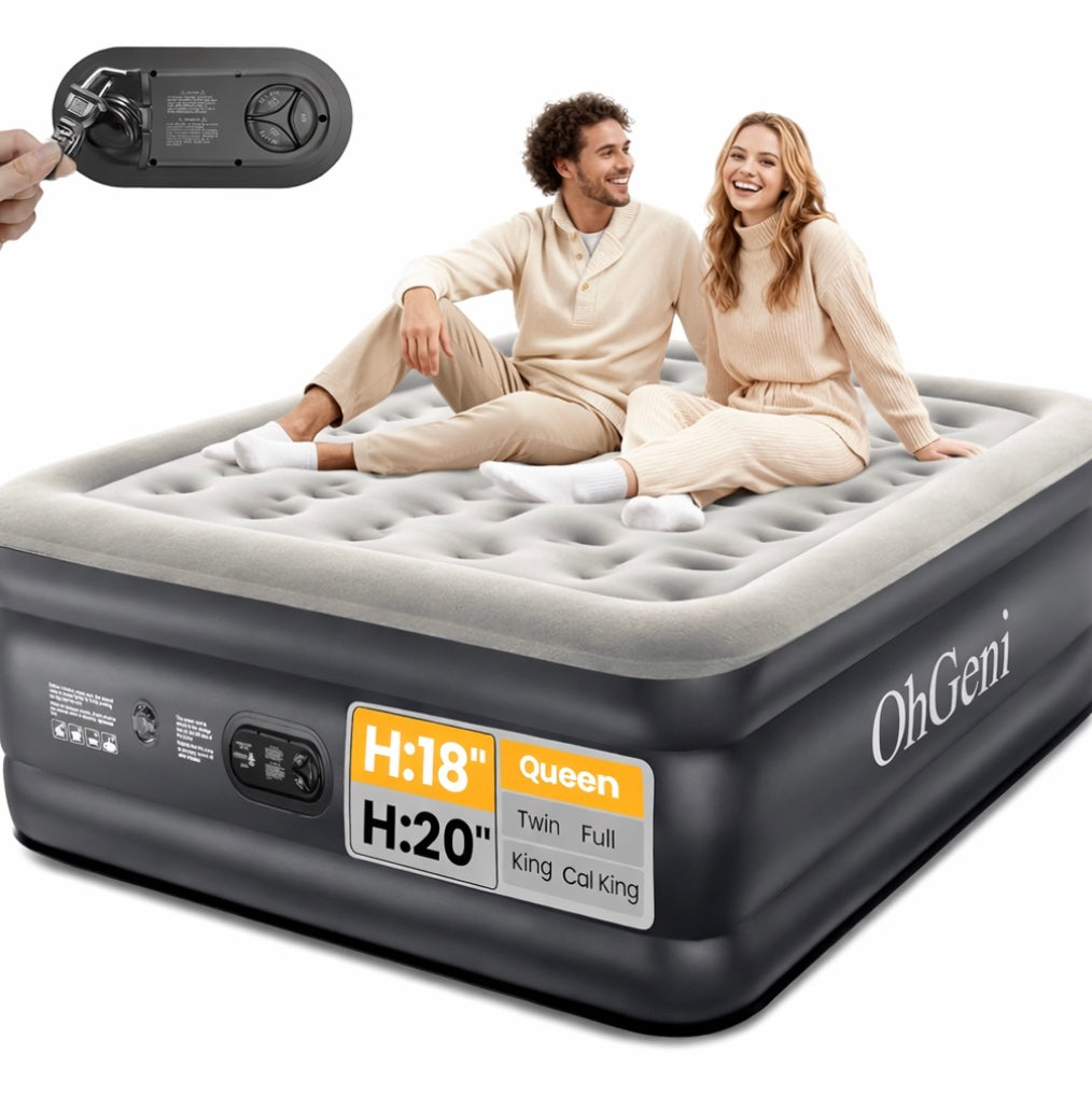 Luxury Inflatable Air Mattress with Built-In Electric Pump Comfortable & Space-Saving Bed